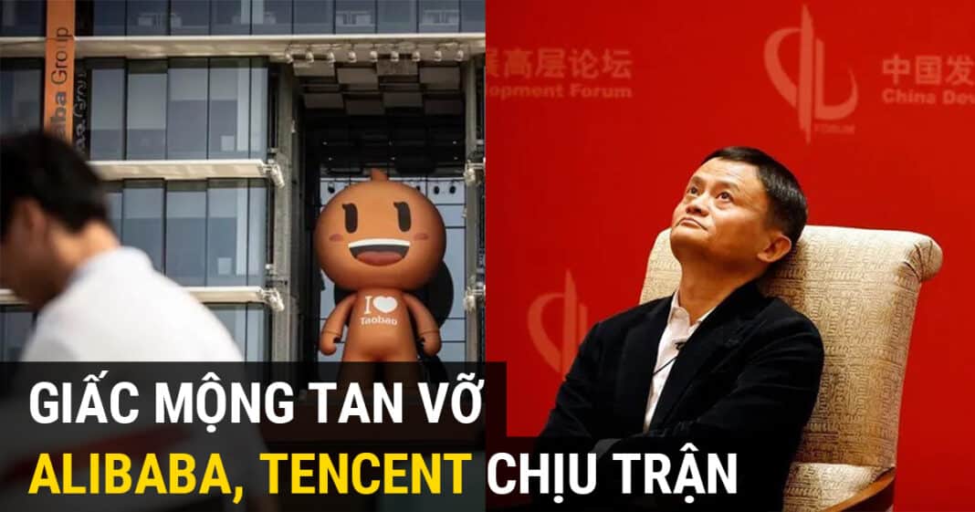 Các đại gia công nghệ Trung Quốc vỡ mộng: Doanh thu bắt đầu giảm, Alibaba, Tencent hết thời hoàng kim?