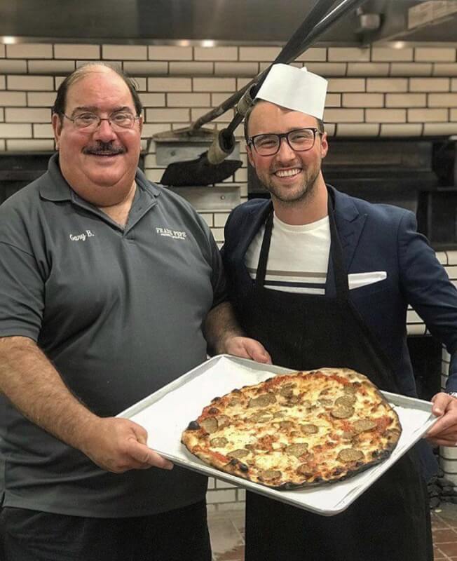 pepespizzeria on Twitter: "Say cheese! All smiles at Pepe's in Chestnut  Hill last night as co-owner and grandson of Frank Pepe, Gary Bimonte,  showed @ColtonBradford how to make the perfect pie. It