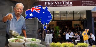 Phở Thìn Lò Đức "hút khách" ở Úc: Khách xếp hàng dài chờ thưởng thức đặc sản Việt