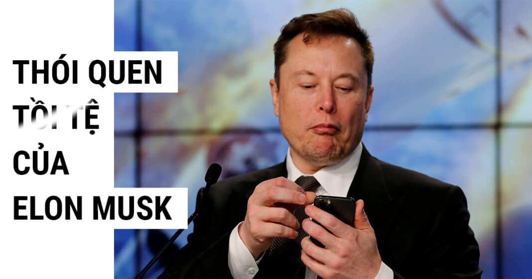 Tỷ phú Elon Musk trải lòng về những thói quen 