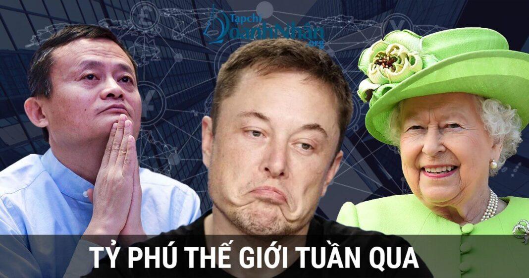 Tỷ phú thế giới tuần qua: Elon Musk bay 25 tỷ USD, Jack Ma sắp xộ khám, giới siêu giàu càng giàu