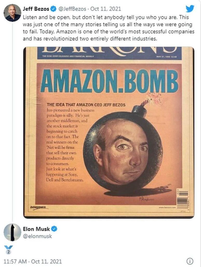Vượt Jeff Bezos tận 30 tỷ USD, tỷ phú Elon Musk "cà khịa" chua cay "người về nhì"