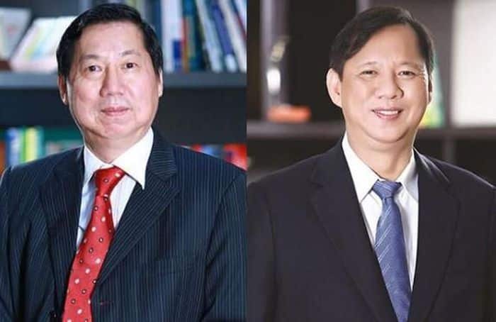 Anh em Chủ tịch Trần Kim Thành và Tổng giám đốc Kido Trần Lệ Nguyên. Ảnh: KDC 
