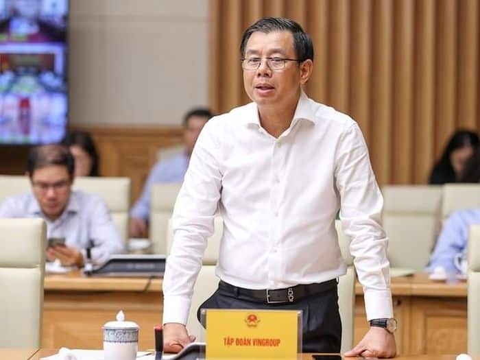 Tổng Giám đốc Vingroup Nguyễn Việt Quang: Vingroup đang có kế hoạch mở ra Trung tâm kết nối trí tuệ toàn cầu tại Khánh Hòa nhằm quy tụ những bộ óc lớn nhất thế giới - Ảnh: VGP