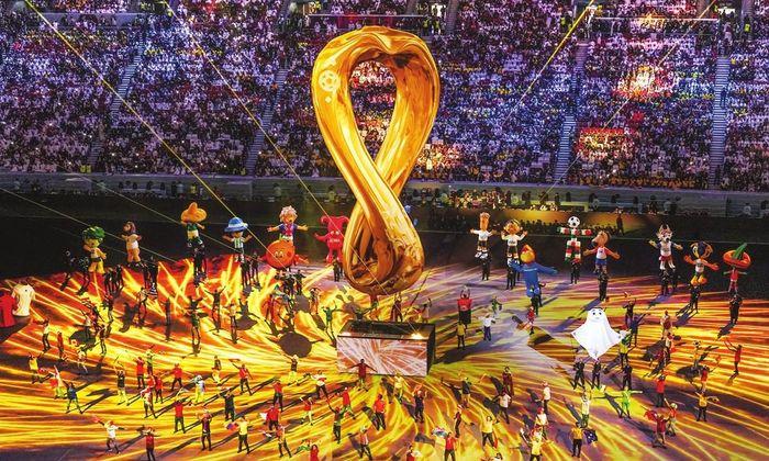 Hình ảnh buổi lễ khai mạc World Cup 2022 tại Qatar tối 20/11. Ảnh: Global Times