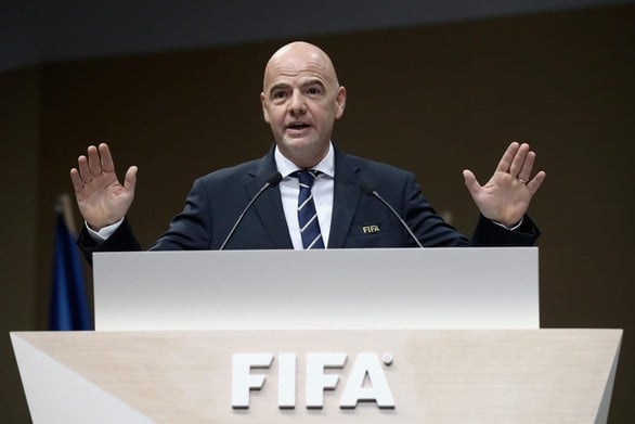 Chủ tịch FIFA Gianni Infantino và các cộng sự rất biết cách giúp FIFA mang về những khoản tiền lớn theo mỗi chu kỳ liên quan đến World Cup. Ảnh: AFP
