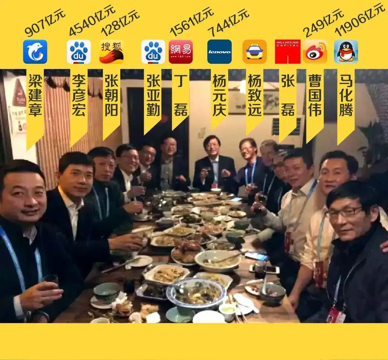 Bức ảnh bữa cơm tề tựu những tỷ phú giàu nhất Trung Quốc bóc trần sự thật  về mối quan hệ của những người xuất chúng trong xã hội